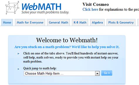 webnaht|website that will solve math problems.